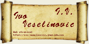 Ivo Veselinović vizit kartica